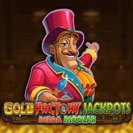 Gold Factory Jackpots Mega Moolah logo by Aurum Signature Studios Festival Play Casino