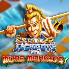 Stellar Jackpots with More Monkeys online game logo by Lightning Box Game on festivalplaycasino.eu.com