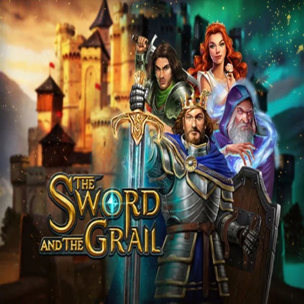 The Sword and the Grail slot logo by  at Festival Play Casino